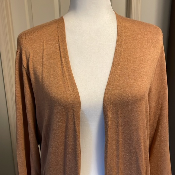 Camel color cardigan with belt - Picture 3 of 6